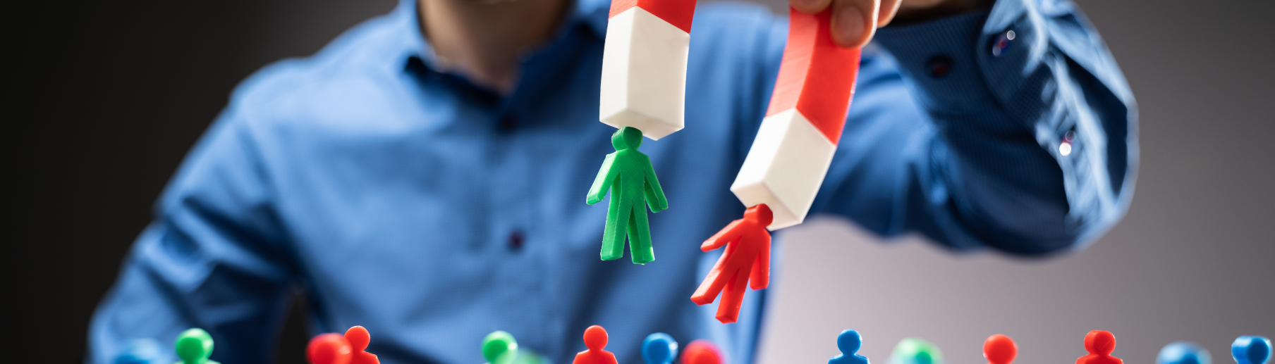 Magnet attracting people